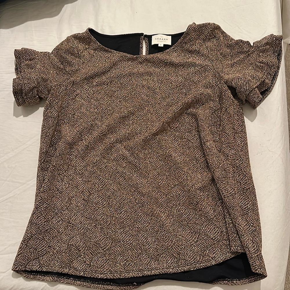 Sézane sparkle top, like new